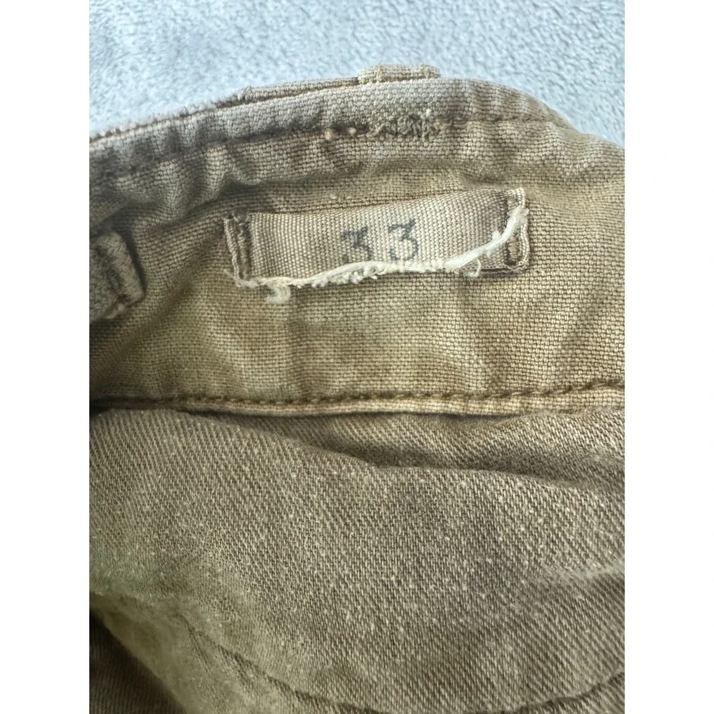Denim & Supply Ralph Lauren Mens Khaki Cargo Shorts Union Jack Patch Size 33